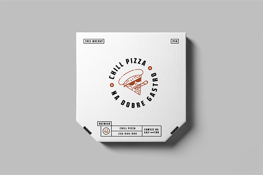 موکاپ رایگان جعبه پیتزا