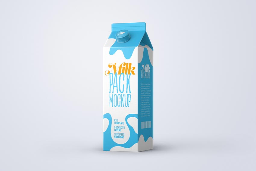 موکاپ بسته بندی شیر