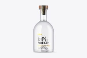 موکاپ بطری شیشه ای (شفاف)