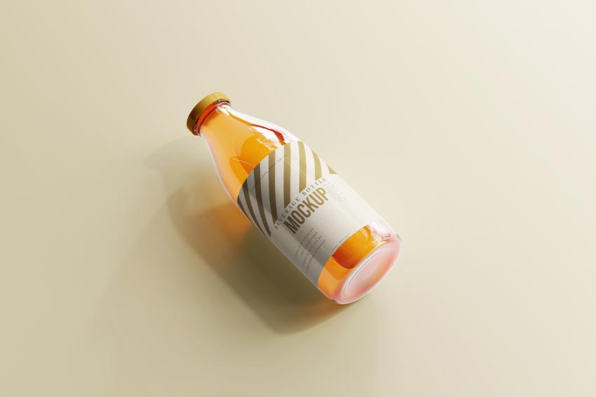 موکاپ بطری آبمیوه (۱۰ عدد) لایه باز
