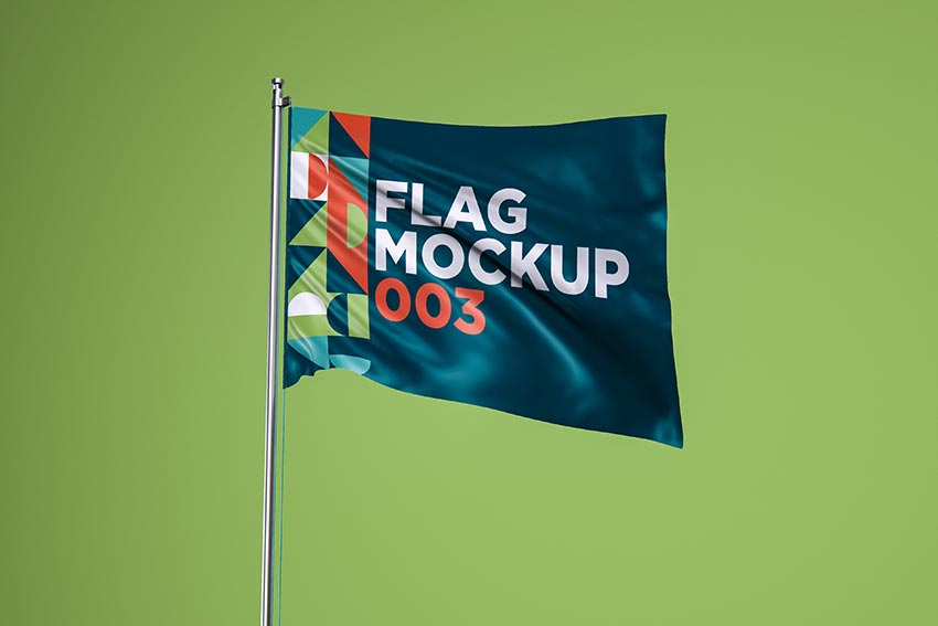 موکاپ پرچم (۳ عدد) لایه باز