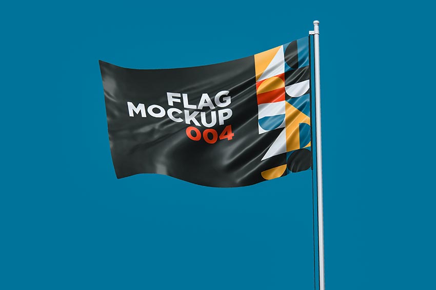 موکاپ پرچم (۳ عدد) لایه باز