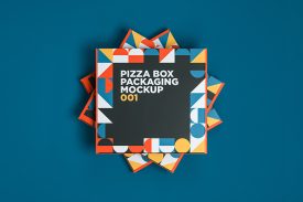 موکاپ جعبه پیتزا (۳عدد) لایه باز