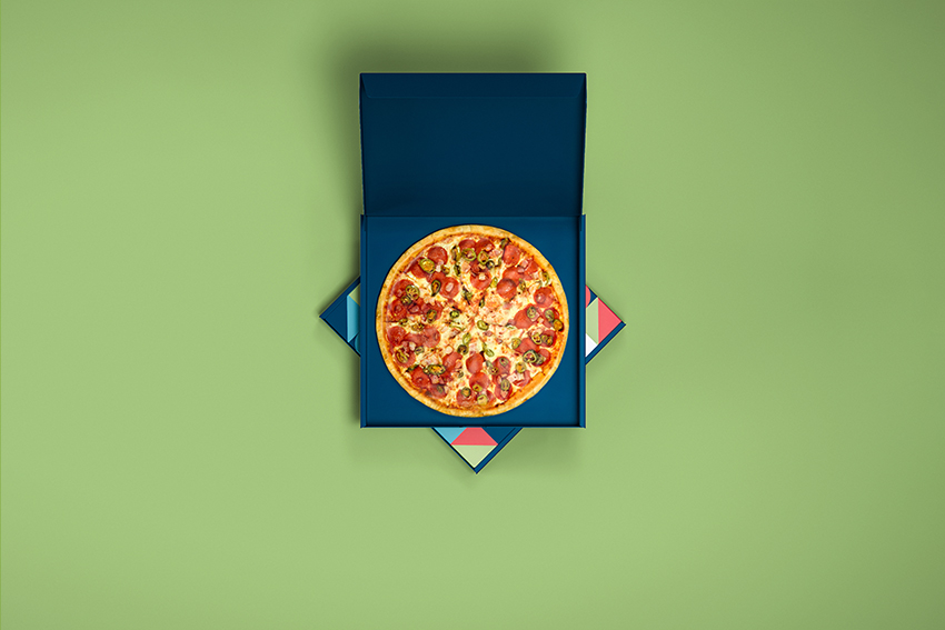 موکاپ جعبه پیتزا (۳عدد) لایه باز