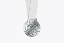 موکاپ مدال نقره لایه باز