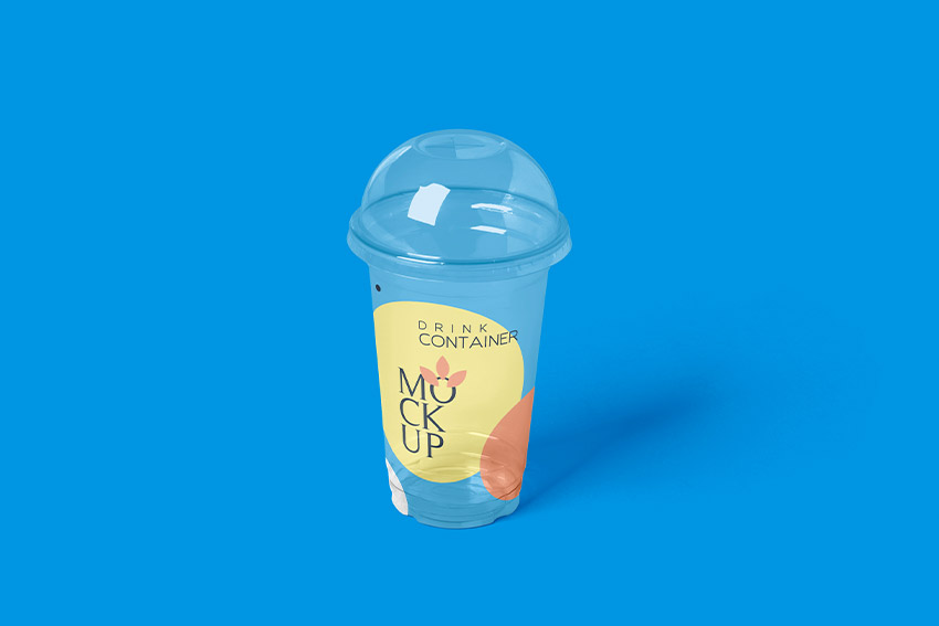 موکاپ لیوان پلاستیکی نوشیدنی (۴عدد) لایه باز
