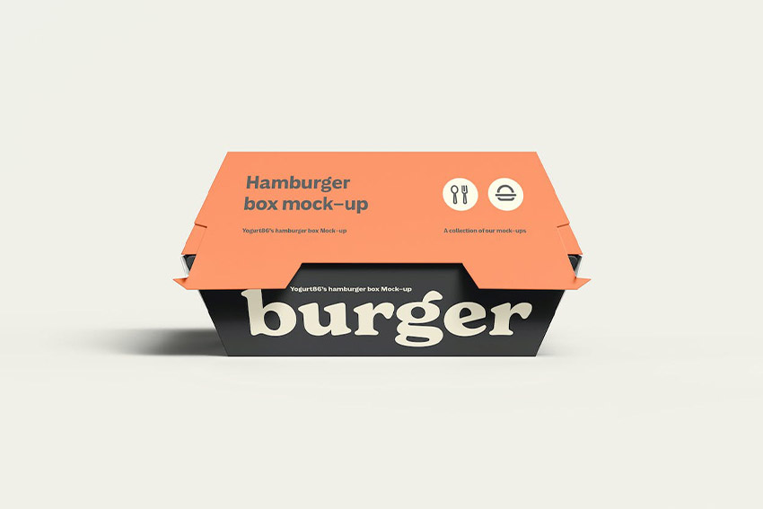 موکاپ بسته بندی همبرگر (۳عدد_۰۱) لایه باز
