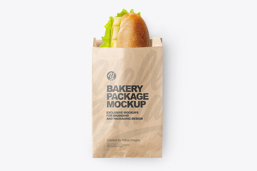 موکاپ پاکت کاغذی ساندویچ