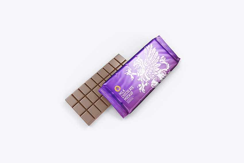 موکاپ بسته بندی شکلات (3عدد)