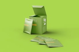 موکاپ جعبه مقوایی چای (۵عدد)