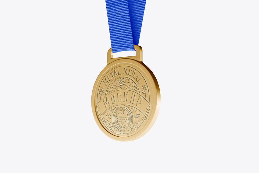 موکاپ لوگو مدال طلا (۶عدد) لایه باز