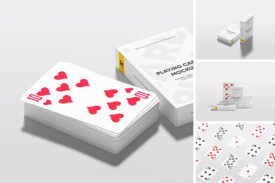 موکاپ کارت بازی (۴عدد)
