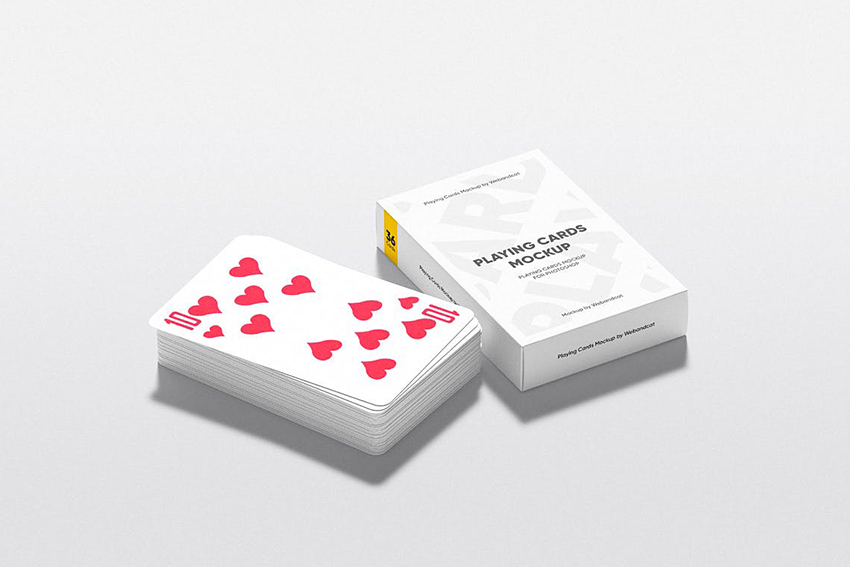 موکاپ کارت بازی (۴عدد) لایه باز