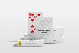موکاپ کارت بازی (۴عدد) لایه باز