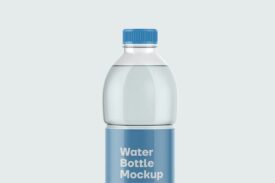 موکاپ بطری پلاستیکی آب لایه باز